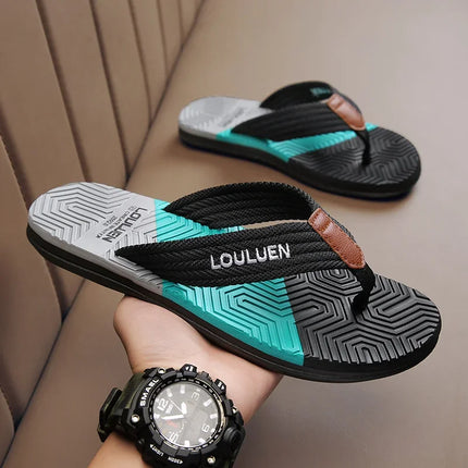 Men Outdoor Beach Multicolor Flip Flops