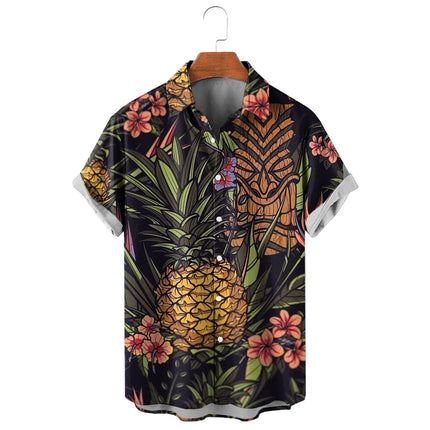 Men Hawaiian Tiki Ghost 3D Beach Shirts