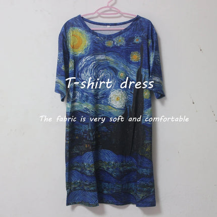 Women 3D Van Gogh Starry Night Tops