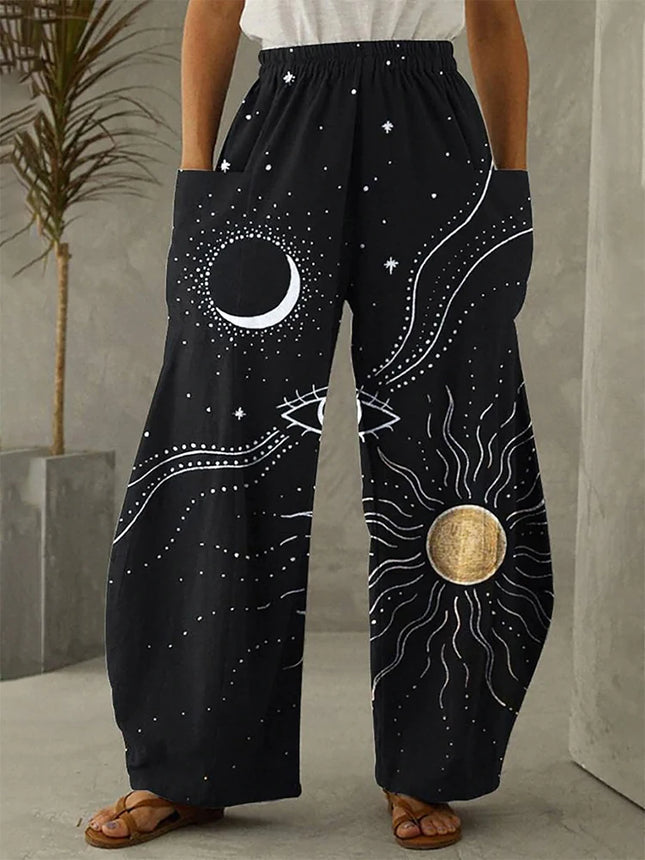 Women Galaxy Sky 3D Wide Leg Pants