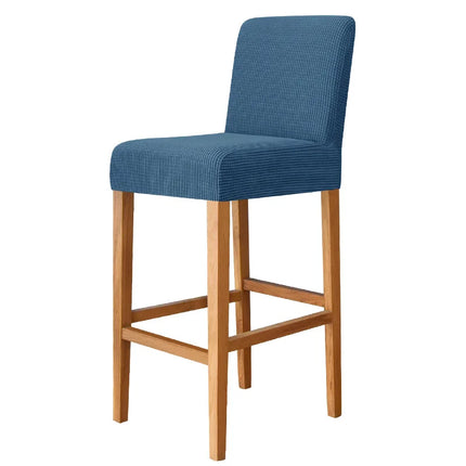 Kitchen Bar Stool Solid Jacquard Slipcover