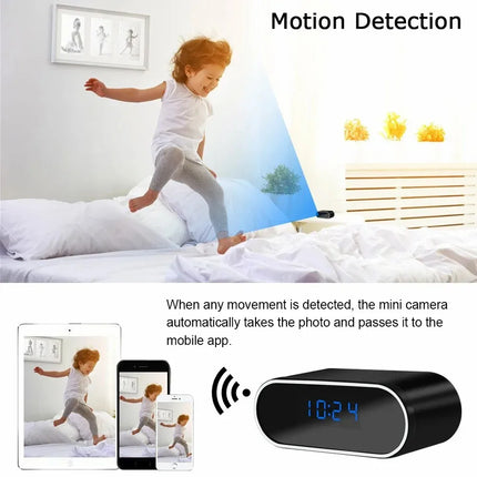 Mini Night Vision Clock 1080P Camera