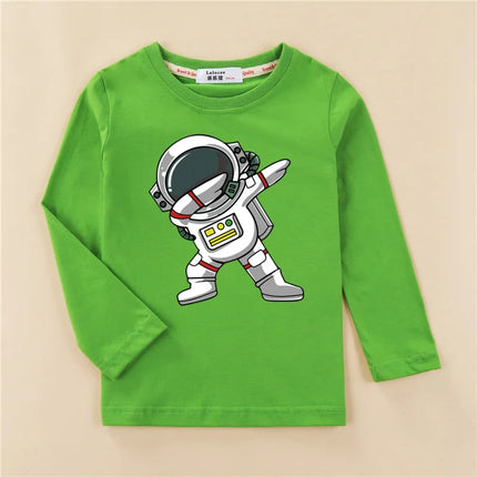 Boys Spaceman Astronaut Cotton Summer Tees