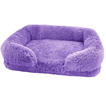 Washable Square Plush Cat Dog Pet Bed