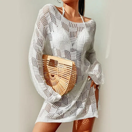 Women European Hollow Cover-up Bikini Beachwear Dress