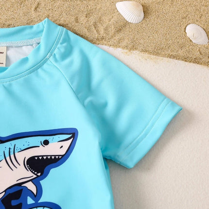 Baby Boy 2pc Blue Shark Animal Swimwear Set