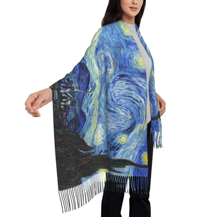 Van Gogh Tassel 3D Scarf