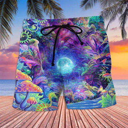 Men Vintage Mushroom 3D Boardshorts