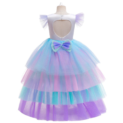 Girl Pastel Rainbow Birthday Party Dress