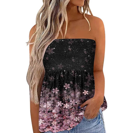 Women Sleeveless Butterfly 3D Crop Tops