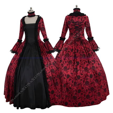 Women Vintage Victorian Court Dress - Mad Fly Essentials