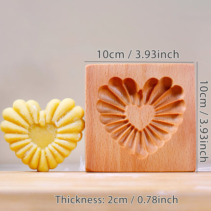 Wood Heart 3D DIY Embossed Cookie Cutter