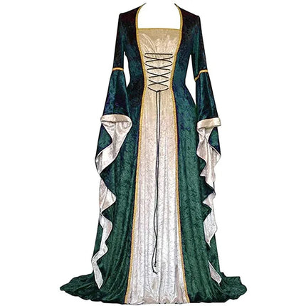 Women Halloween Plus Medieval Retro Court Dress