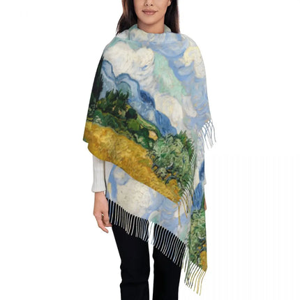 Van Gogh Tassel 3D Scarf