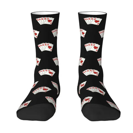 Men 3D Poker Party Crew Socks