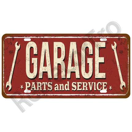 Retro Tool Plaque Tire Garage Shop Wall Decor