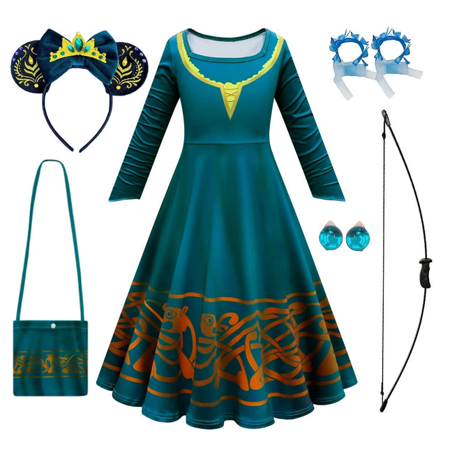 Girl Costume 2-10Y Princess Halloween Carnival Party Dress