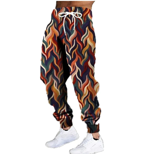 Men Skull Graffiti 3D Casual Pants