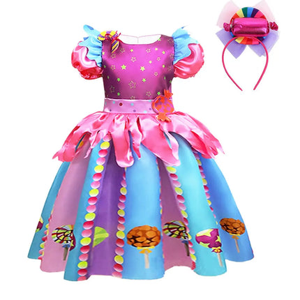 Kids Girl Lollipop Carnival Birthday Party Dress Sets