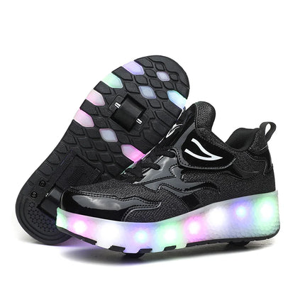 Kid Girl Tow Wheels LED Skate Shoes