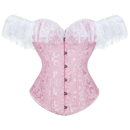 Women Red Burgundy Pink Plus Gothic Costume Corsets