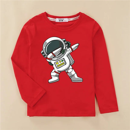 Boys Spaceman Astronaut Cotton Summer Tees