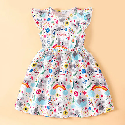 Girl Cartoon Animal Summer Ruffle Dress – Mad Fly Essentials