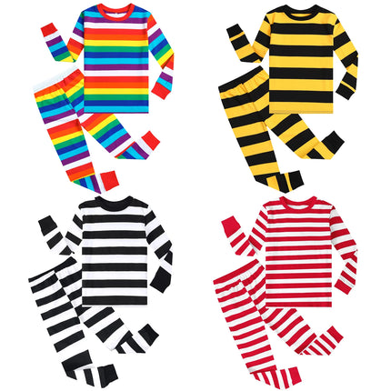 Baby Boy Striped Carnival Rainbow Pajama Sets