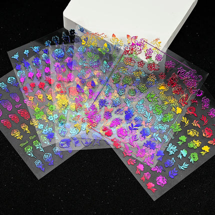 6pcs 3D Luminous Butterfly Nail Stickers