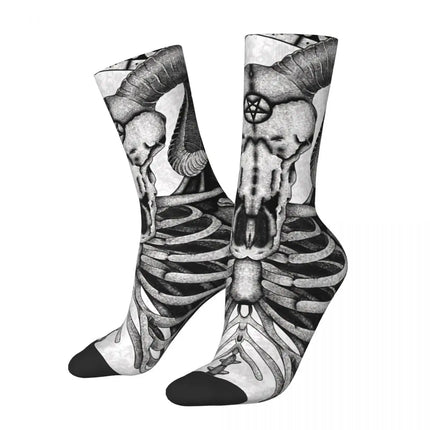 Men Skull Bones Funny Festival Mid-Tube Socks