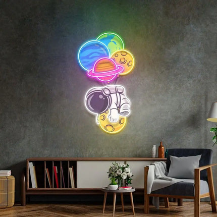 Neon Moon Astronauts LED Party Light