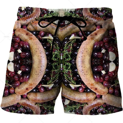 Men Gourmet Food 3D Graphic Boardshorts