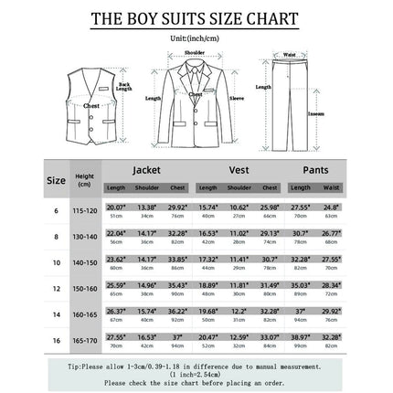 Baby Boy-3pcs Set-Vest Gentleman Formal Suits