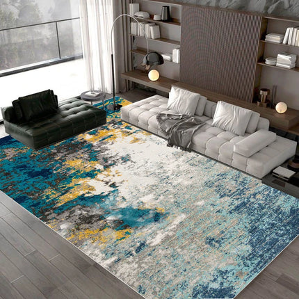 Nordic Living Area Abstract Ink Splash Bedroom Area Rug