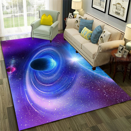 3D Universe Space Galaxy Planet Star Rug