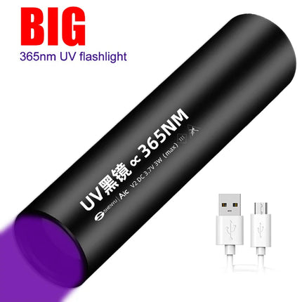 Mini LED UV Blacklight Inspection Flashlight