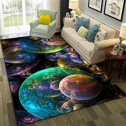 3D Universe Space Galaxy Planet Star Rug