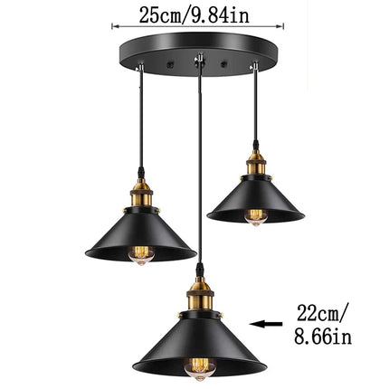 Nordic Vintage Kitchen E27 Retro Pendant Light