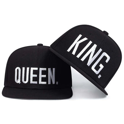 King Queen 2pc Embroidery Adjustable Baseball Hat