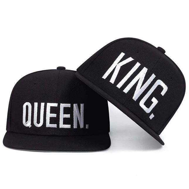 King Queen 2pc Adjustable Baseball Hat