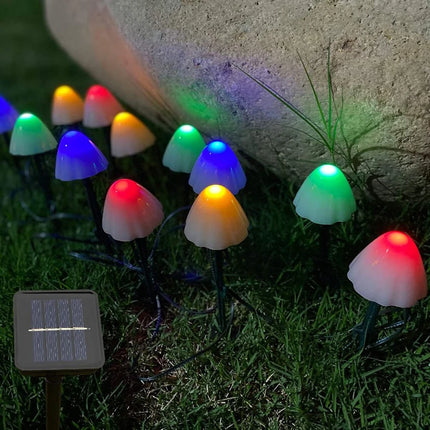 Solar 10-90 LED Mushroom Landscape Patio Lights