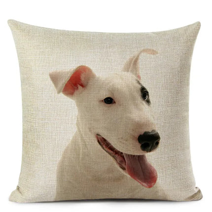 Bull Terrier 45x45cm Sofa Pillow Cover