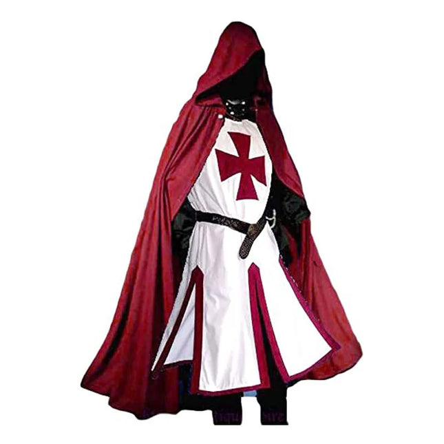 Men Medieval Crusaders Knights Templar Costume Set