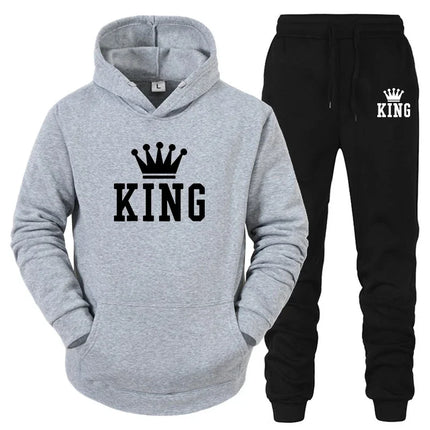 Men Women White Black King Queen Tracksuits