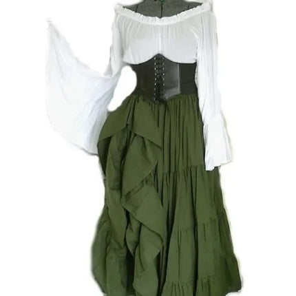 Women Medieval European Long Party Dress