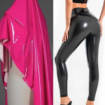 Women Glossy Leather High Waist Clubwear Leggings