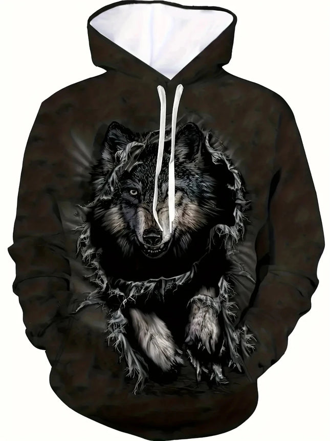 Men Vintage Tiger 3D Animal Hoodies