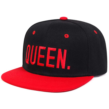 King Queen 2pc Embroidery Adjustable Baseball Hat