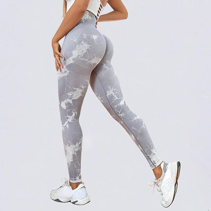 Women Tie-Dye Yoga Fitness Leggings