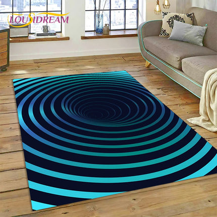 3D Vortex Visual Illusion Living Room Rug